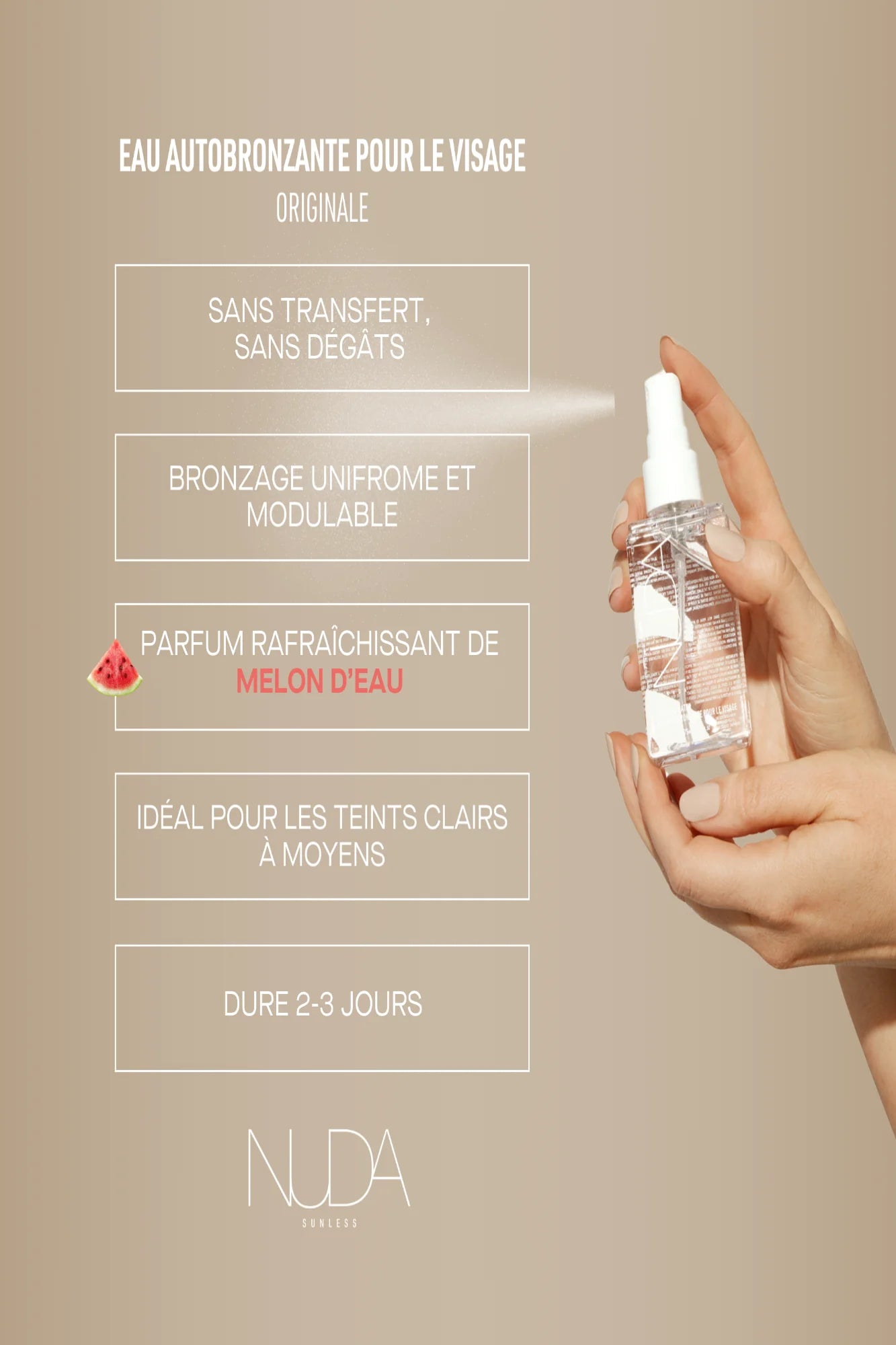 CLOUDMIST - EAU AUTOBRONZANTE POUR LE VISAGE